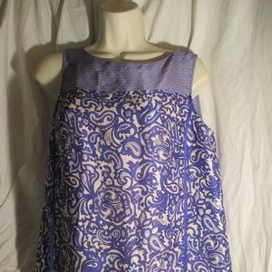 Loft Purple Paisley Blouse Size Small